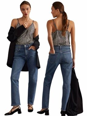 New Agolde Merrel Mid Rise Straight Leg Ankle Jeans Size 30 In Spellbound Wash